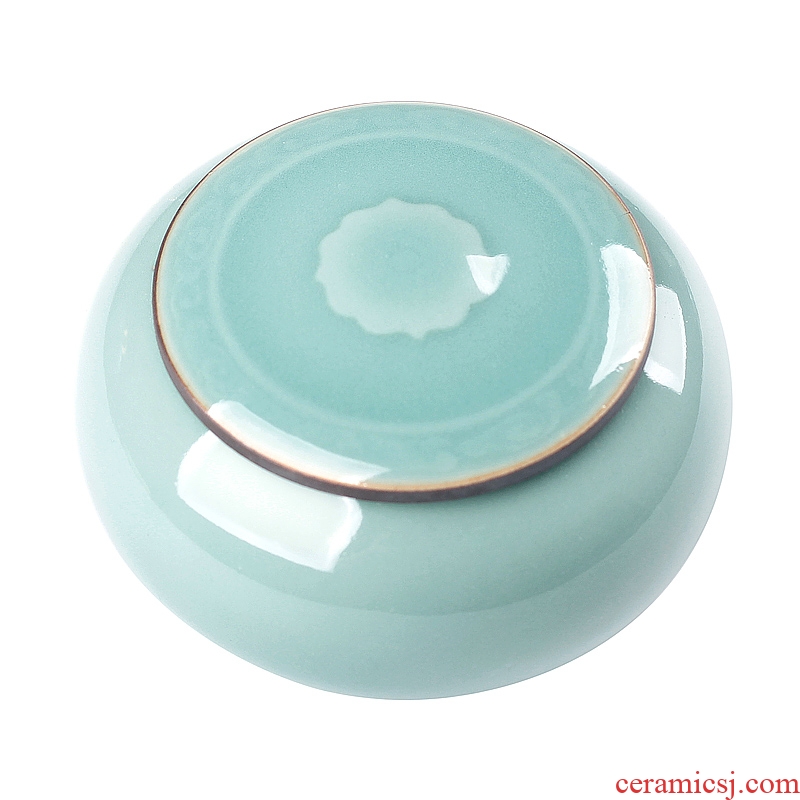 Ceramic tea pot seal storage tanks longquan celadon small portable tea caddy fixings household Ceramic POTS