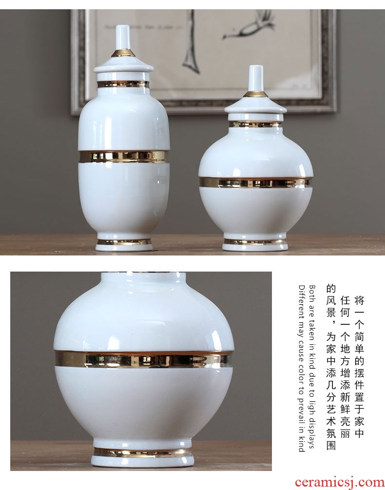 Jingdezhen modern European ideas fuels the flowers in the living room TV wine porch home decoration ceramic pot