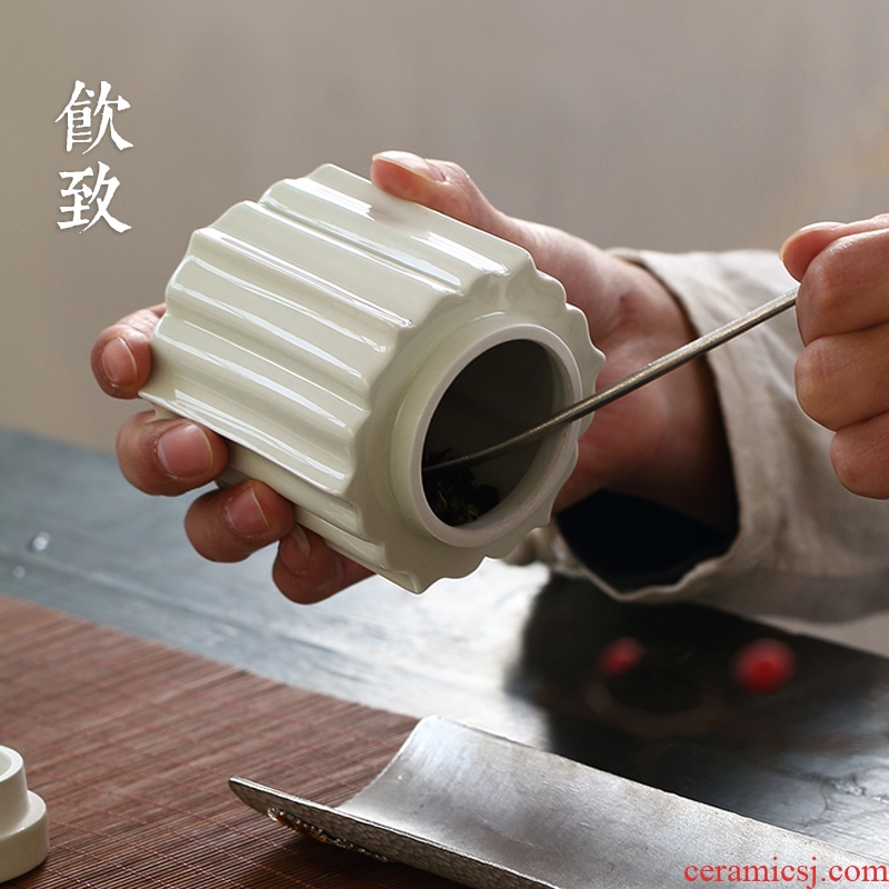 Ultimately responds to the secret glaze with caddy fixings retro ceramic mini seal pot coarse pottery store tea pot tea caddy fixings