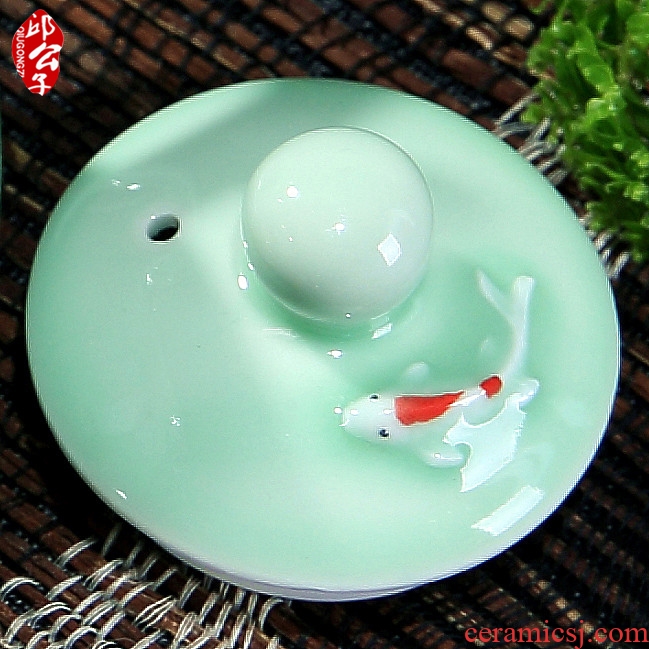 Household kunfu tea tea set longquan celadon ceramics hand - made little teapot tea tea porcelain single pot small tea