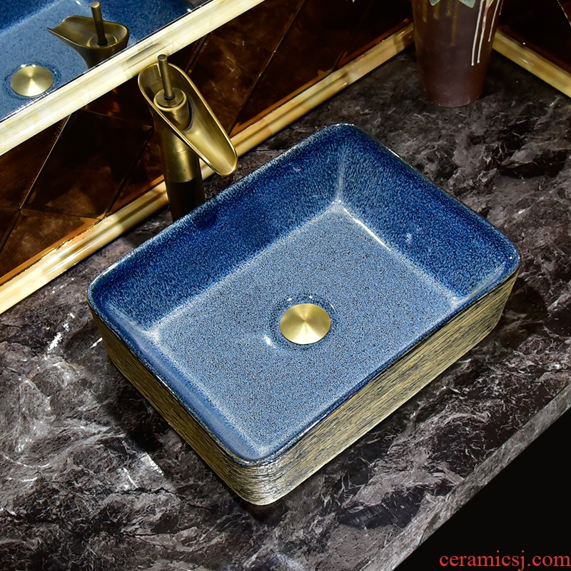 Jingdezhen ceramic art stage basin of Chinese style originality restoring ancient ways the sink basin of household toilet wash basin