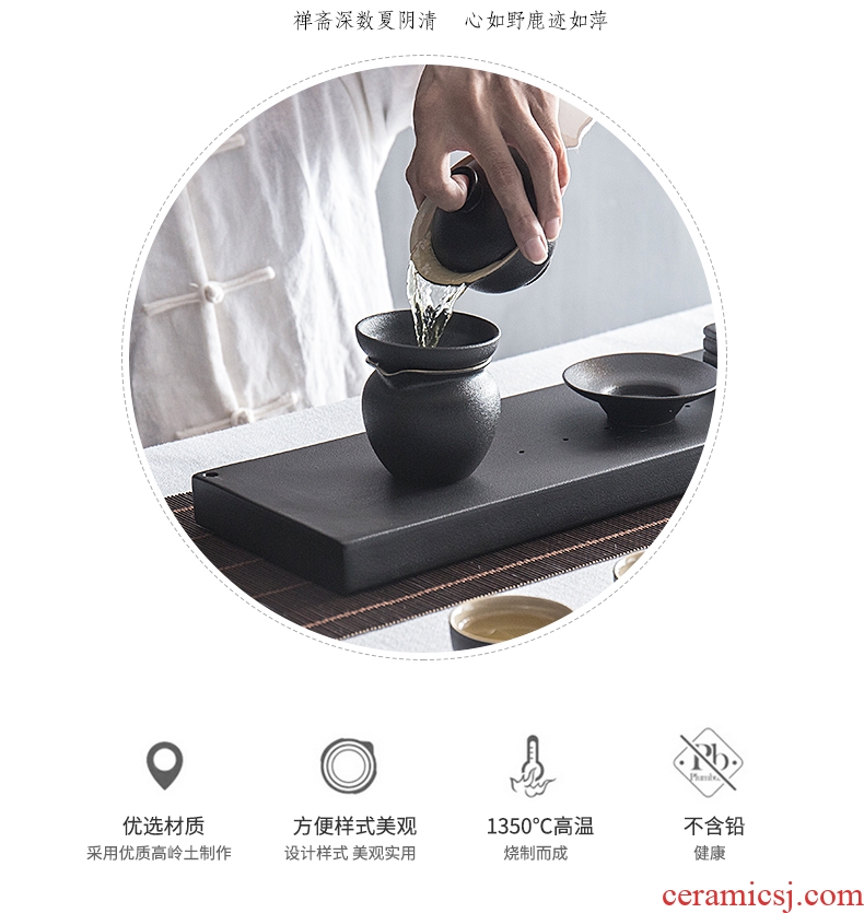 Creative black pottery tea filter gauze filter ceramic fair keller) kung fu tea accessories a good move