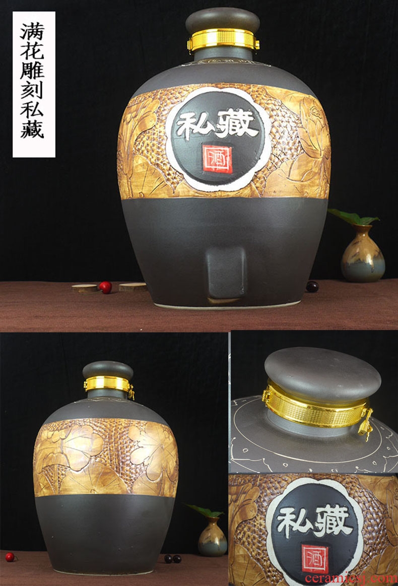 Many 30 kg loading ceramic jar sealing wine bottle wine mercifully it restores ancient ways carving jars virgin pulp