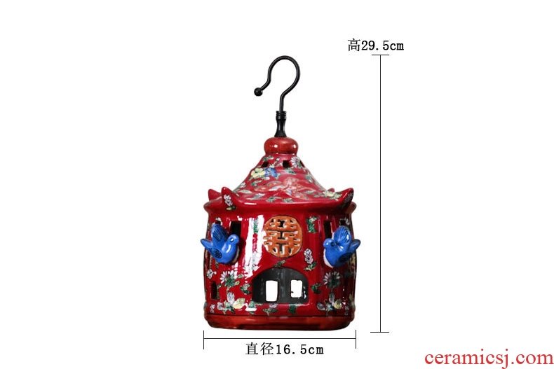 Ceramic cage aromatherapy home furnishing articles made household adornment of the sitting room tea table wine crafts rich ancient frame