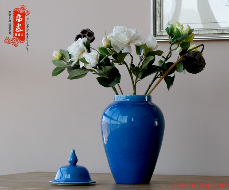 All over the sky star vase jingdezhen ceramic red general pot of ice to crack the new classical household soft outfit decoration furnishing articles to receive