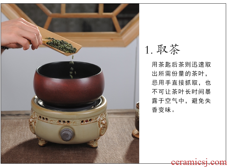 Passes on technique the up ceramic the black tea boiled tea, the electric some ceramic furnace boiling tea stove make tea tea set steam temperature curing pot of tea