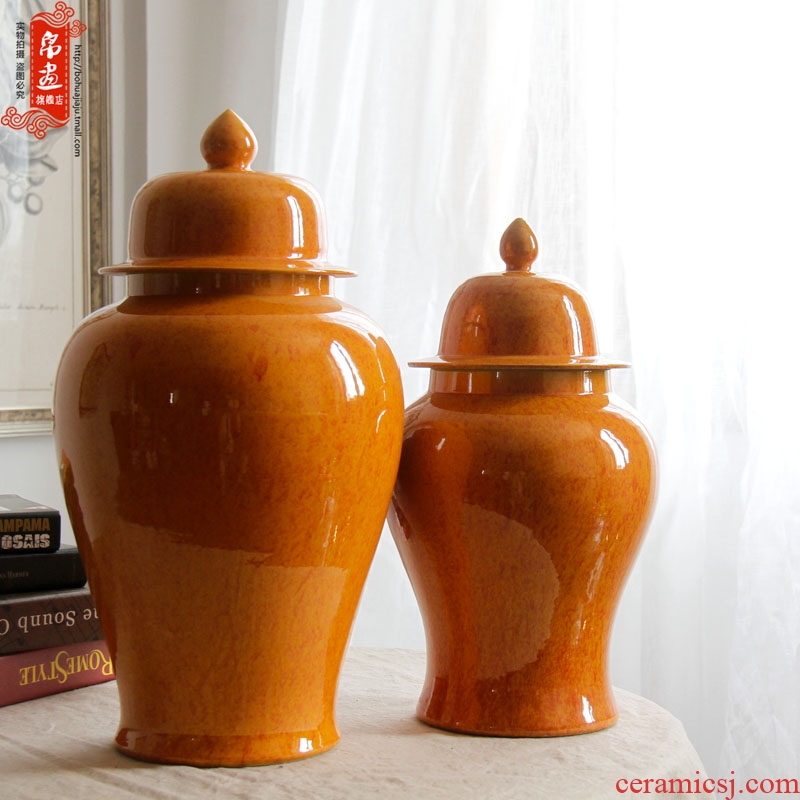 Grain dry flower vases, jingdezhen ceramic general agate as cans sitting room of Chinese style household soft adornment flower arranging furnishing articles