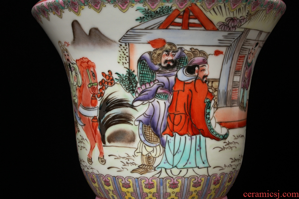 Jingdezhen ceramics factory goods pastel the king of the imitation of xian admiralty large vases, modern Chinese style household crafts