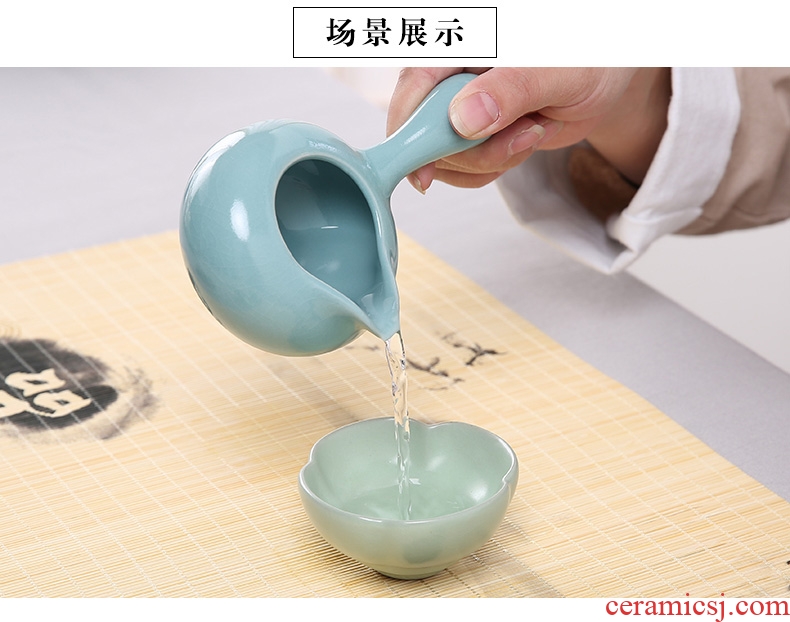 Passes on technique the fair your up up with porcelain tea open sea piece together a cup points the kung fu tea tea tea ware ceramics side