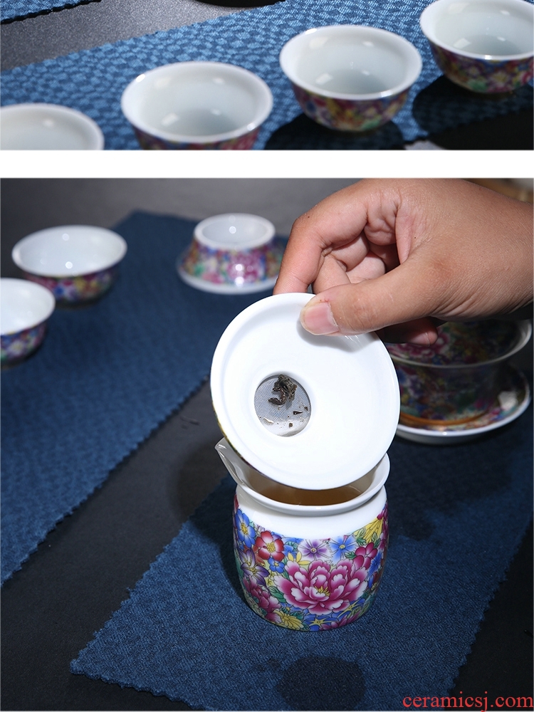 The Product of jingdezhen porcelain remit filtering carpet of kung fu tea set white porcelain enamel tea filters)