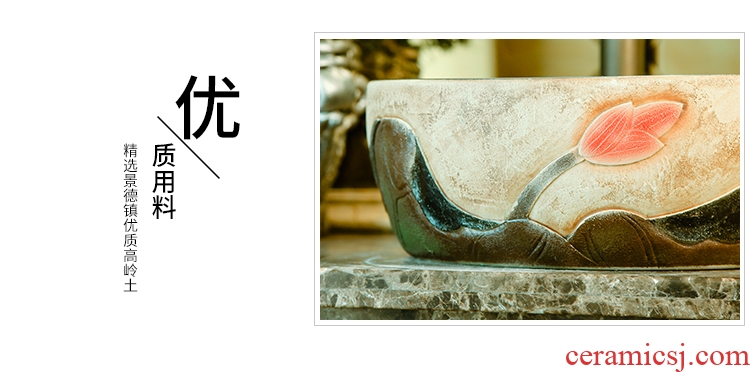 The stage basin of Chinese style ceramic restoring ancient ways round The lavatory toilet lavatory basin basin sink The stage