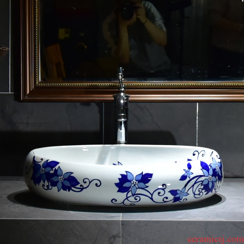 Basin sinks ceramic lavabo oval contracted art restoring ancient ways of toilet stage Basin Basin Basin of household