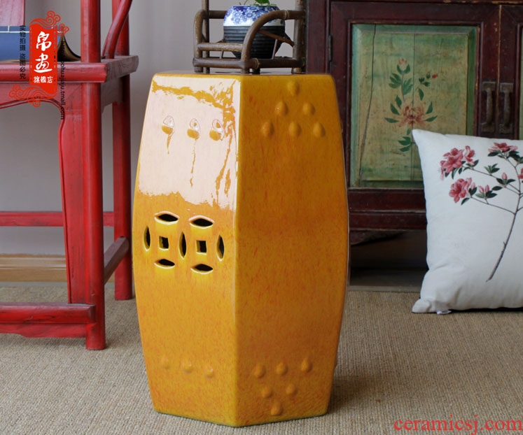 Jingdezhen ceramics classical drum who chair sitting room home decoration and porcelain who who porcelain pillar landing place