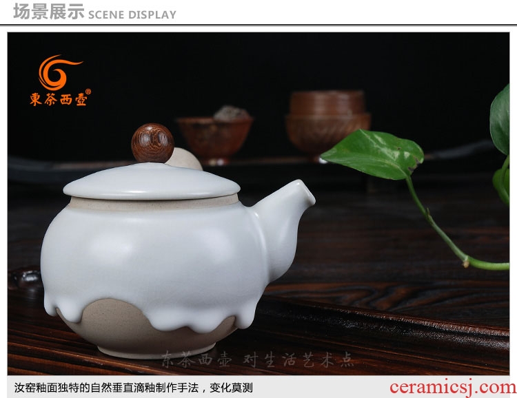 East west tea pot of ceramic kung fu tea set Japanese side set the pot of tea ware hand grasp pot of tea set your up up the teapot