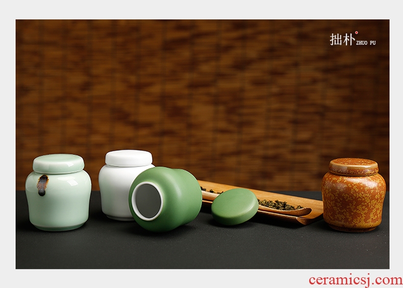 Friend is portable mini caddy fixings ceramics receives general small tea pot thumb seal pot
