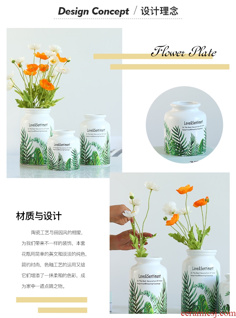 I and contracted sitting room dry flower flower vase ceramic vase Nordic creative furnishing articles table home decoration vase