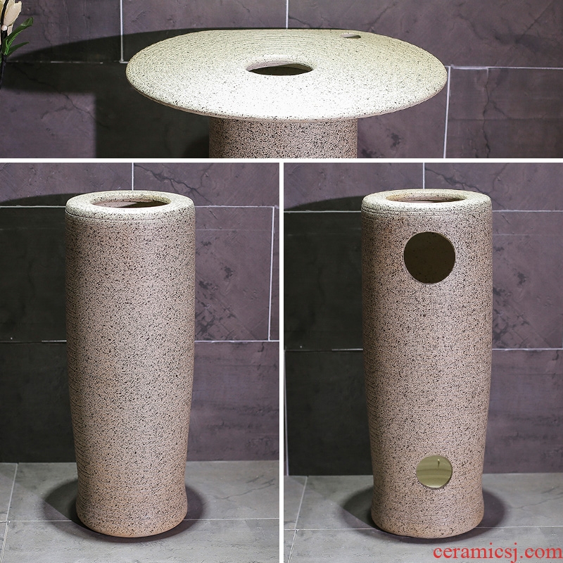 Ceramic column basin toilet lavabo balcony sink the pool that wash a face, simple console one - piece basin