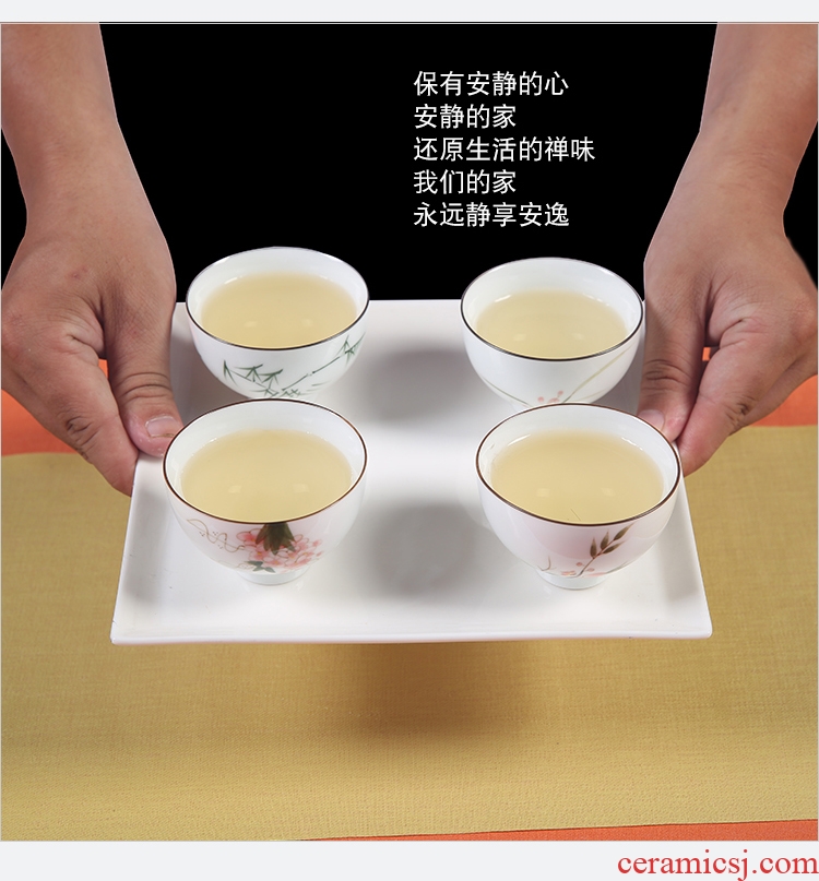 The Product porcelain remit dehua white porcelain jade round cup single ceramic tea cup sample tea cup personal master cup by hand