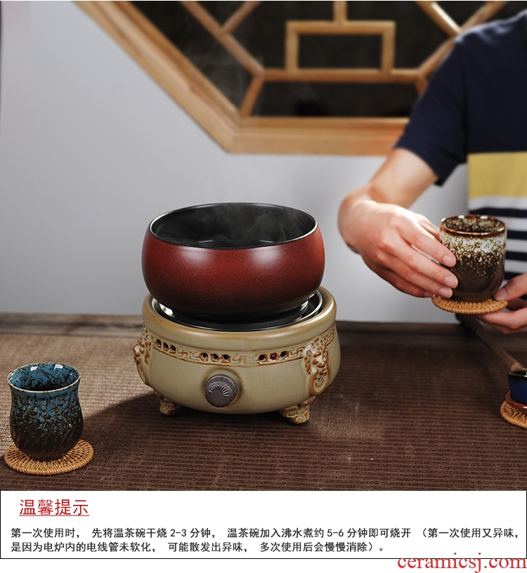 Passes on technique the up ceramic the black tea boiled tea, the electric some ceramic furnace boiling tea stove make tea tea set steam temperature curing pot of tea