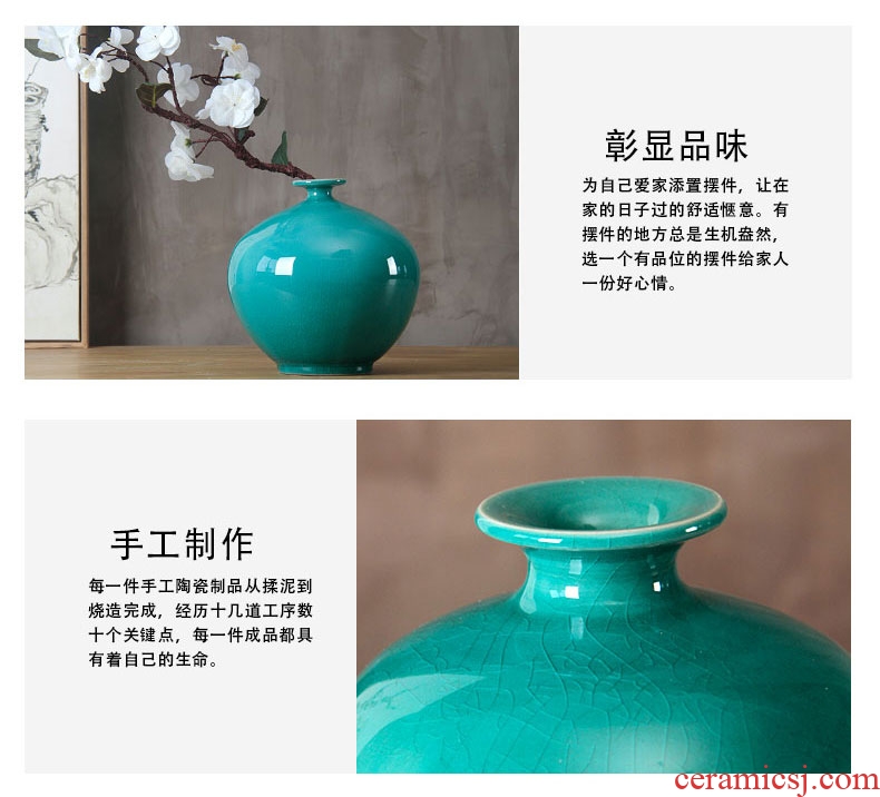 Jingdezhen ceramic vase household contracted sitting room adornment is placed on the dried flower arranging flower implement European big vase