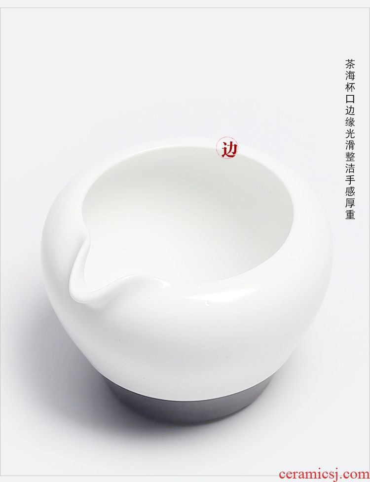 Reasonable product porcelain hui xuan wen zen cup kung fu tea and a cup of tea tea sea points exchanger with the ceramics up white matte enrolled