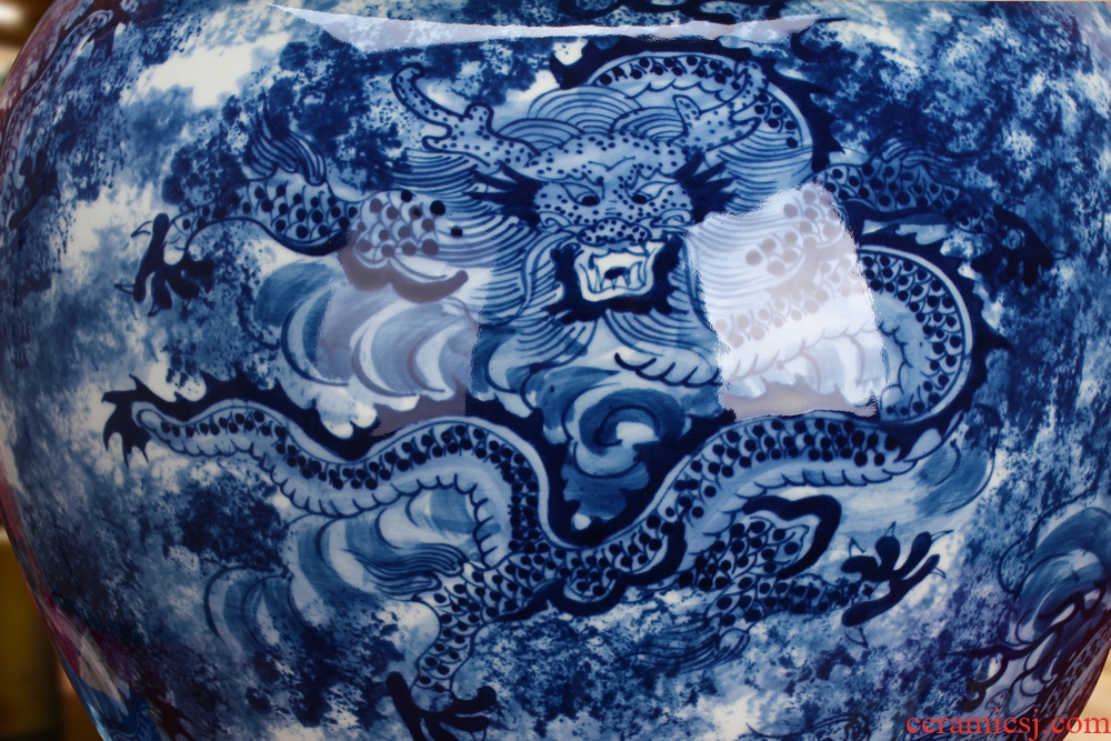 High - grade hand - made Kowloon, blue and white porcelain in jingdezhen ceramics day be born tank general in the Ming and the qing dynasties classical furnishing articles
