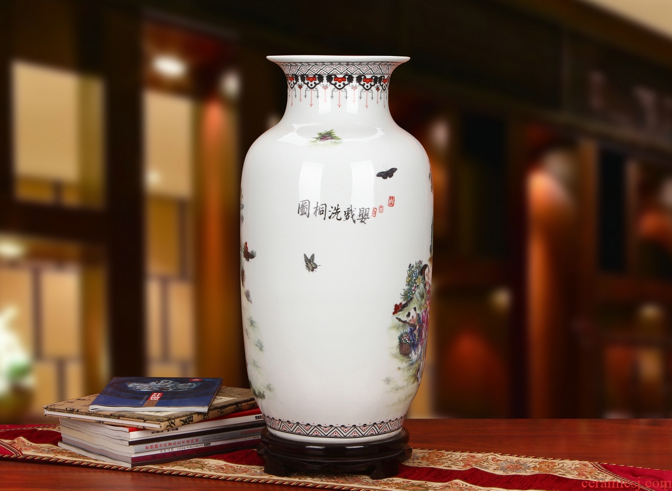 Archaize of jingdezhen ceramics powder enamel the ancient philosophers figure idea gourd of large vases, modern Chinese style household furnishing articles