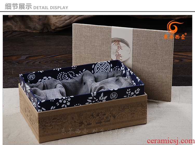 East west tea pot of paper bags crack cup tea gift box packing box contains no ceramic flows into cartons