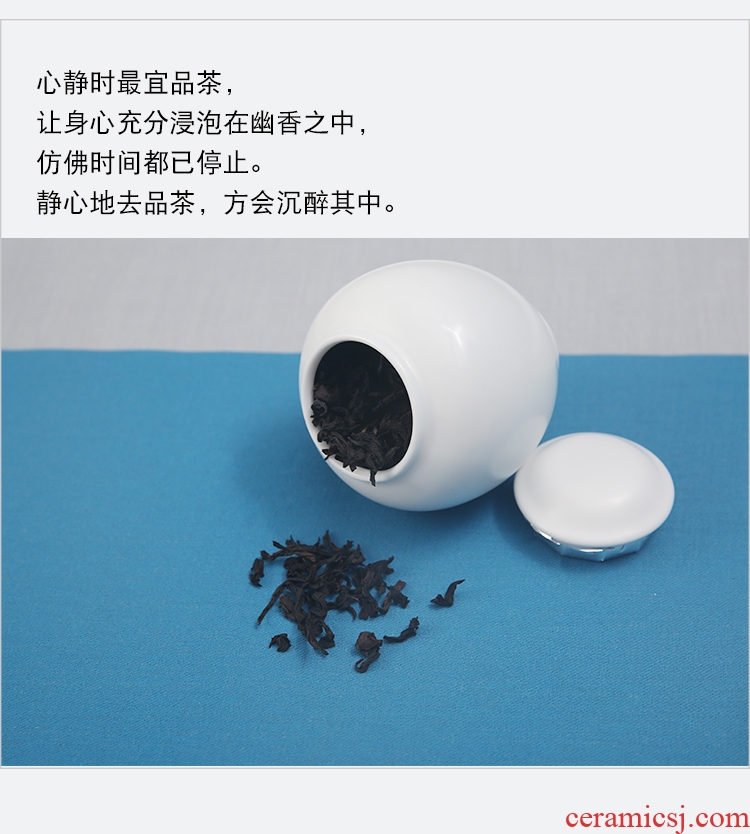 The Product porcelain sink, poetic charm of ceramic tea pot with portable caddy fixings storage tank sealing as cans