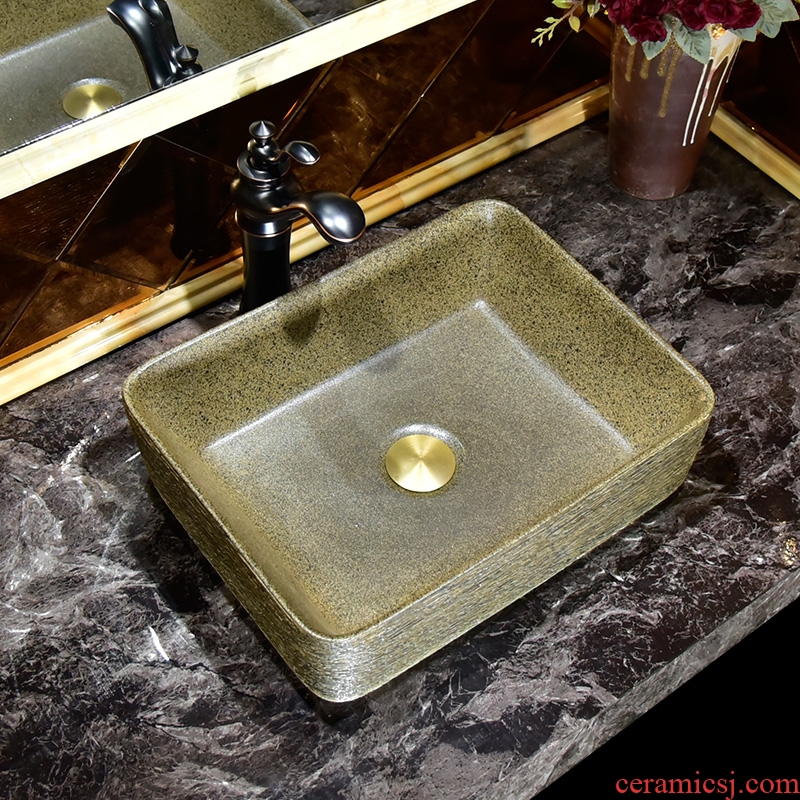 Creative art restoring ancient ways is the stage basin square move sinks archaize ceramic sink toilet wash basin