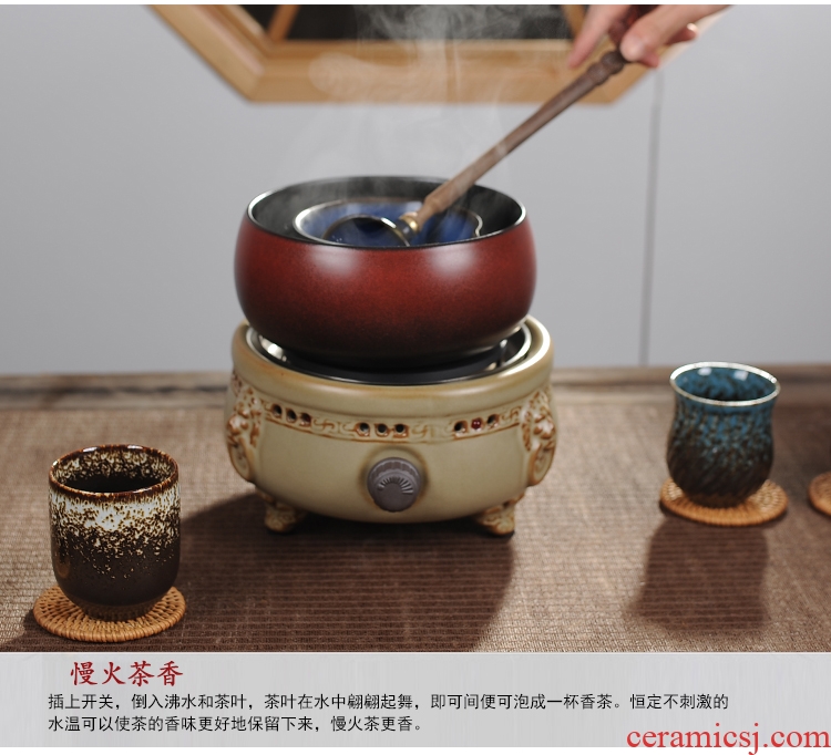 Passes on technique the up ceramic the black tea boiled tea, the electric some ceramic furnace boiling tea stove make tea tea set steam temperature curing pot of tea