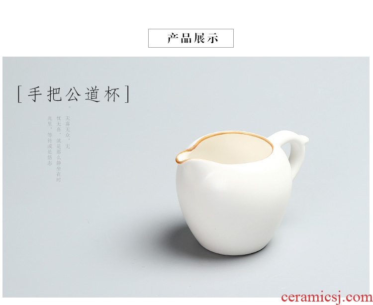 Quiet life Japanese tea is inferior smooth ceramic fair keller contracted by hand and a cup of tea sea kung fu tea cup