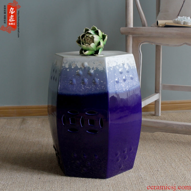 Drum who ceramic stools decorative porcelain pier cold pier of new Chinese style originality sit toilet who sitting room between example porcelain who