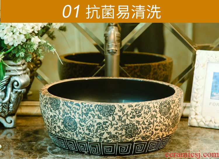 Ceramic art restoring ancient ways round sanitary basin sinks the stage of the basin that wash a face basin to wash to the sink