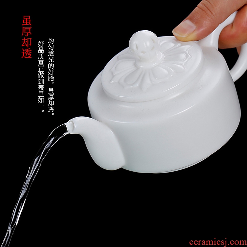 With ceramic teapot tea kettle black tea tea tea ware of filter mercifully tea kettle pot of restoring ancient ways in hand