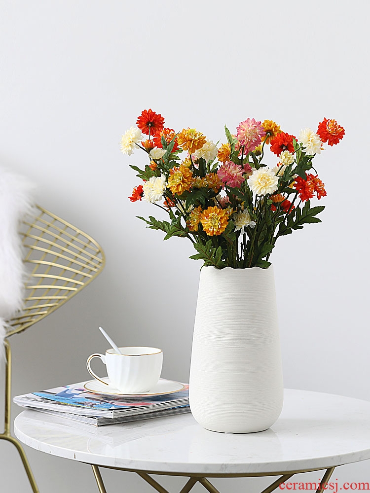Nordic TV ark, simulation flower vase furnishing articles European contracted sitting room hydroponic flower arrangement ceramic creative household decoration