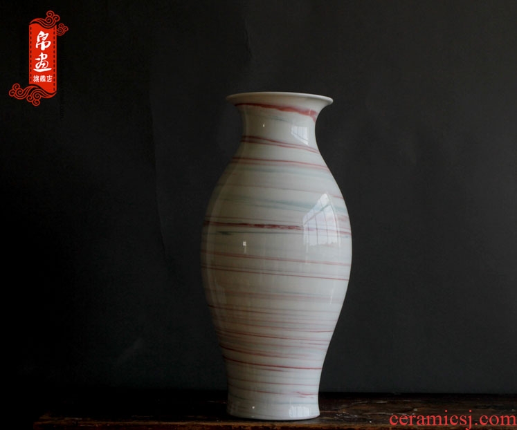 Furnishing articles of jingdezhen ceramic vase household to decorate the sitting room is I and contracted twisted placenta craft flower arranging flower decoration