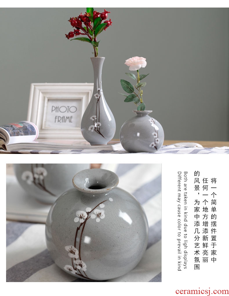 Floret bottle creative living room flower flower implement ceramic dry flower vases, furnishing articles contracted and I household adornment