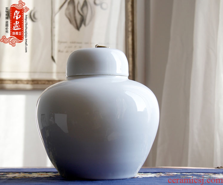 Opens to booking a general model of jingdezhen ceramics white ceramic pot classical household single glaze soft adornment is placed