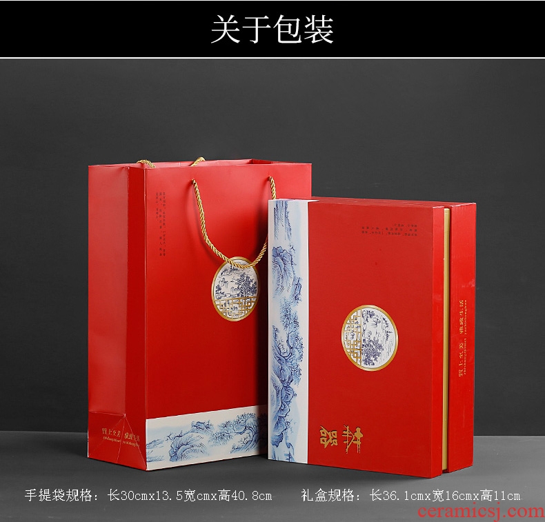 Tasted silver gilding kung fu tea set 6 people with Chinese style silver tea, tea pot lid to use ceramic gift boxes