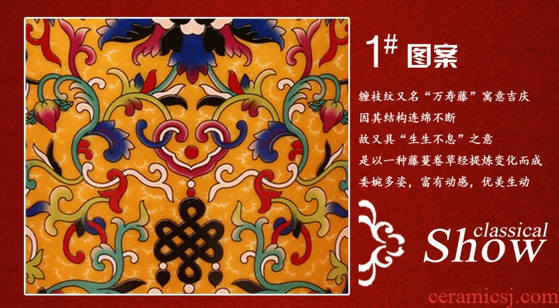 Antique Chinese jingdezhen ceramics enamel Mosaic gold live vases bottles of fashion home decoration crafts