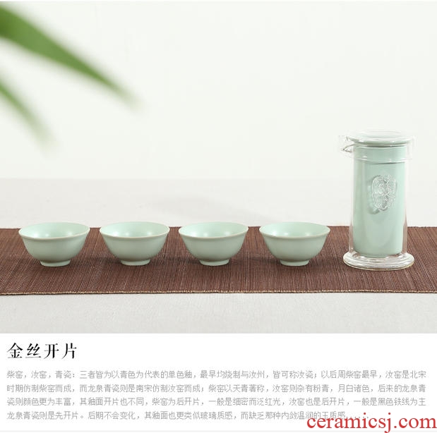 Friends is your up glass tea mercifully tea tea set ceramic heat ears black tea tea, a pot of four cups