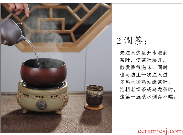 Passes on technique the up ceramic the black tea boiled tea, the electric some ceramic furnace boiling tea stove make tea tea set steam temperature curing pot of tea