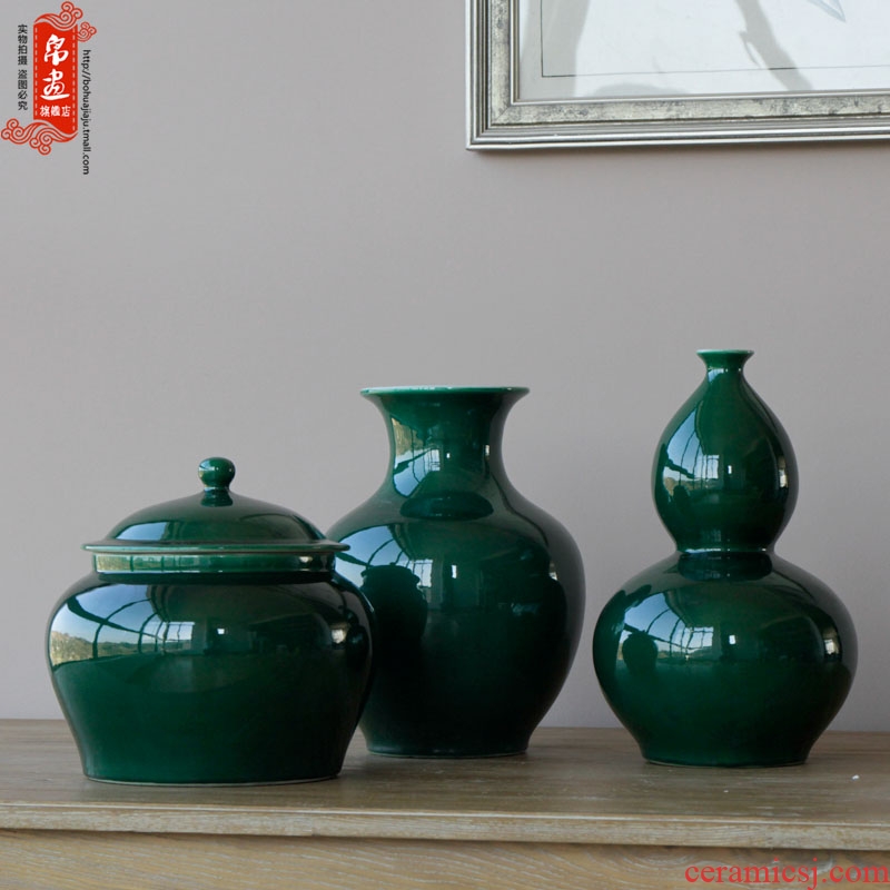 Jingdezhen ceramic furnishing articles of Chinese style is contracted fashion, green decoration household decorates sitting room porch desk study