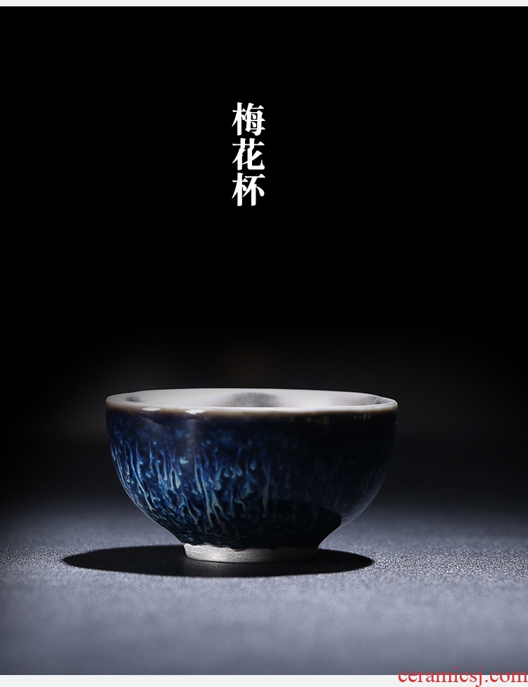 The Product of jingdezhen porcelain remit orchid glaze coppering. As silver mine loader silver cup manually personal tea cup up, master