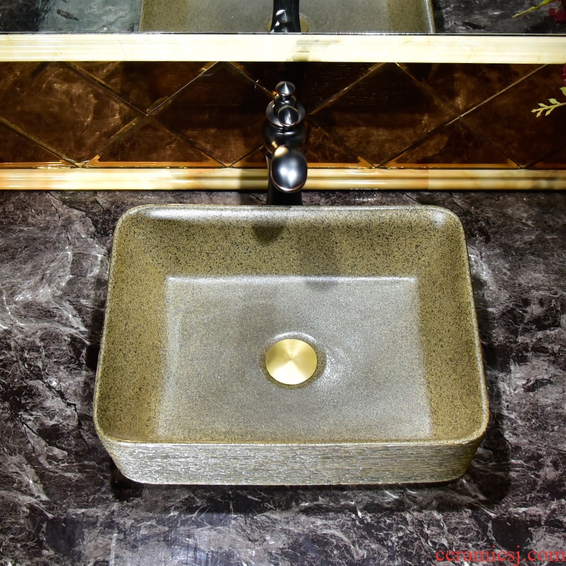 Creative art restoring ancient ways is the stage basin square move sinks archaize ceramic sink toilet wash basin