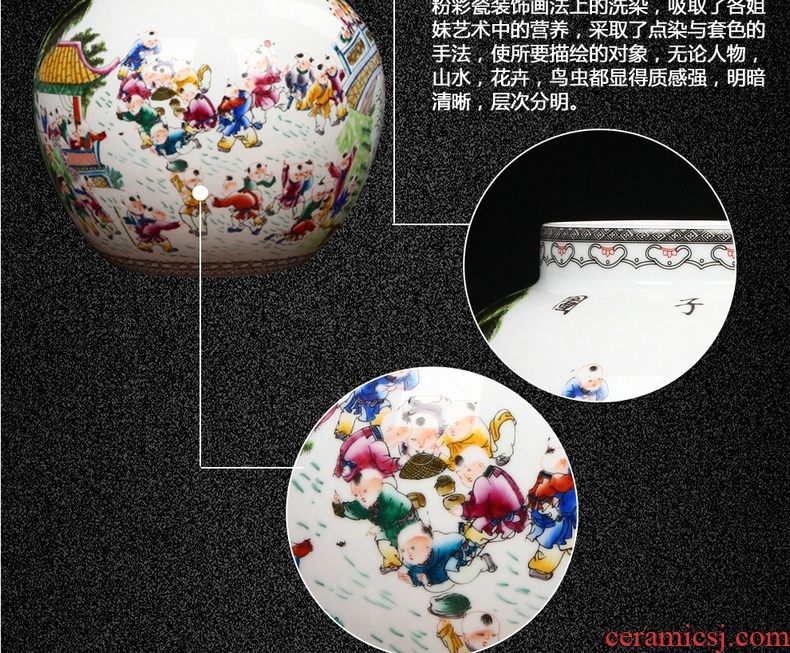 Jingdezhen ceramics antique Ming and the qing dynasties Wang Zhenxi hand - made figure large pot home collection handicraft furnishing articles the ancient philosophers