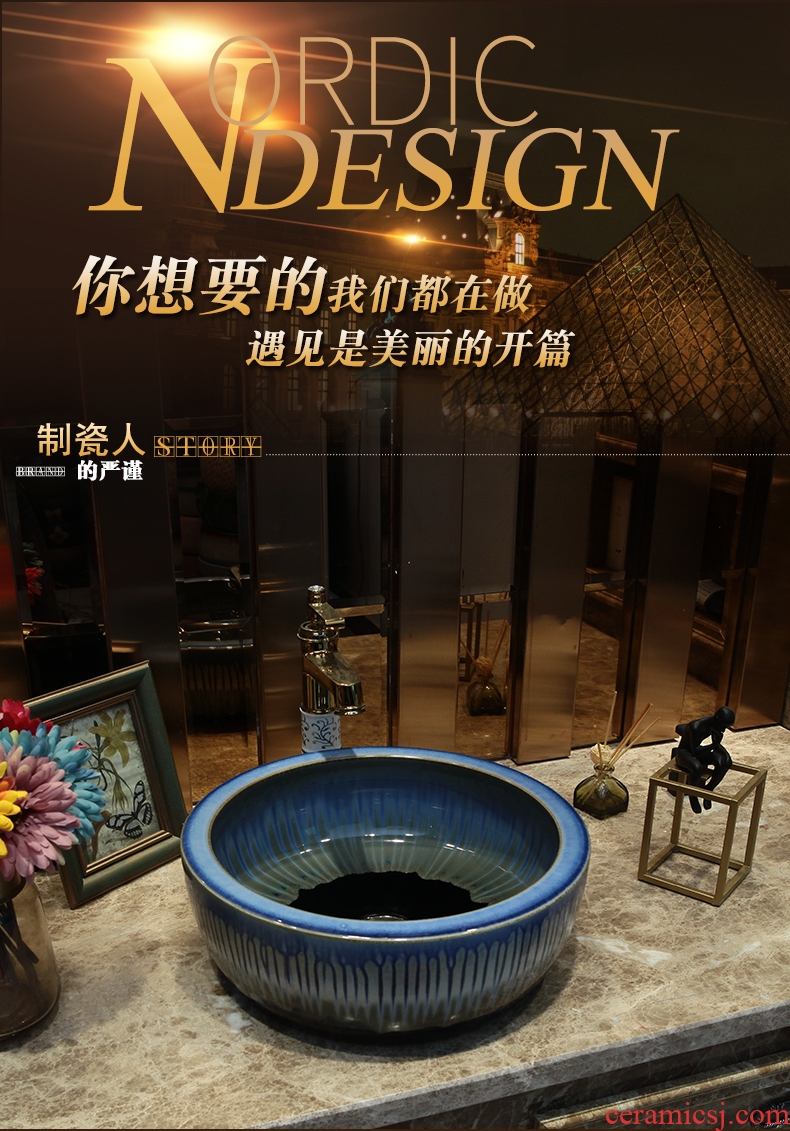 Package mail stage basin circular for wash basin, art basin bathroom sinks ceramic sink on stage of the basin that wash a face