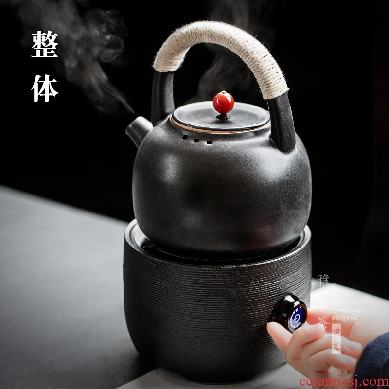 Coarse pottery kettle ceramic electric TaoLu suit kung fu tea boiled tea tea boiled tea kettle boil tea stove