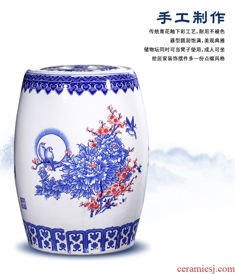 Jingdezhen ceramic barrel 20 jins ricer 30 jins of 50 kg box sealed storage tank tank cylinder pickles tea cylinder